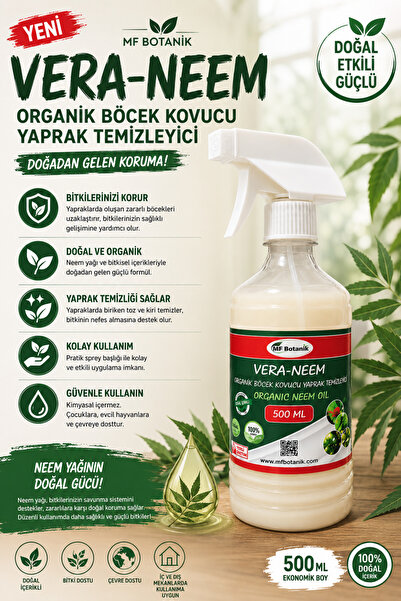 MF Botanik Vera-neem Organik Böcek Kovucu  Unlu Bit Temizleyici 500 ml