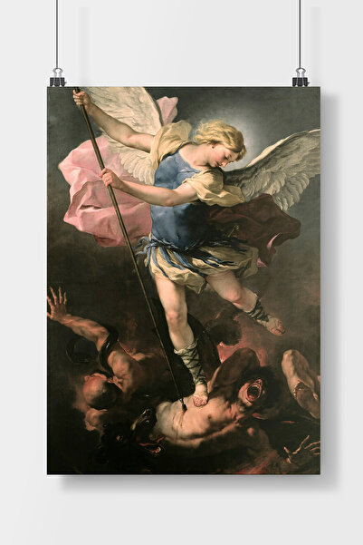 Luna Marissa Luca Giordano, Başmelek Mikail Poster Çerçevesiz Duvar Posteri