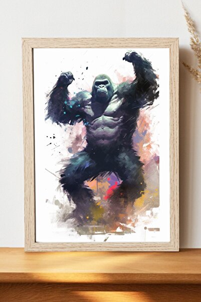 Luna Marissa Αφίσα King Kong - Αφίσα ψηφιακής τέχνης από γυαλιστερό χαρτί χωρ...