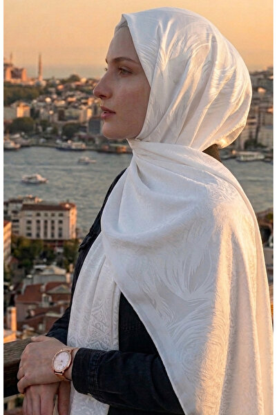 ŞALSERA Beyaz Alev Desen (ithal)Jakar Şal