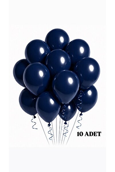Sev-AL Balonları Gece Mavisi Lateks Balon 10’lu Set 12 İnç Parti Süsleme Balonu