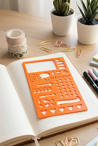 Karmelom Studio Bullet Journal Daily Plan Icons Template Ruler