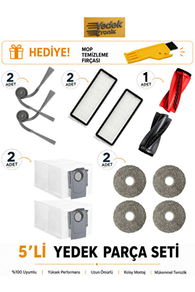 Roborock QRevo C / QRevo C Pro / QRevo Edge 5V1 Uyumlu 5’li Yedek Parça Seti ...