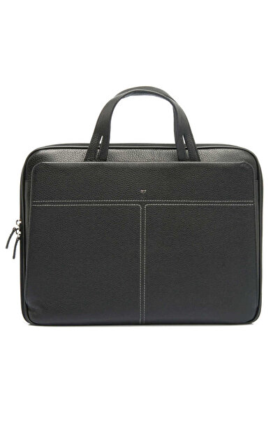 Tergan Black Genuine Leather Men's Briefcase - S1Ev00021269-A6F