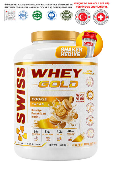 Swiss Nutrition Whey Gold Protein Tozu Kremalı Kurabiye 52 Servis