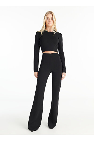 Ted Baker Lastikli Bel Flare Siyah Kadın Pantolon TBWRTR1017