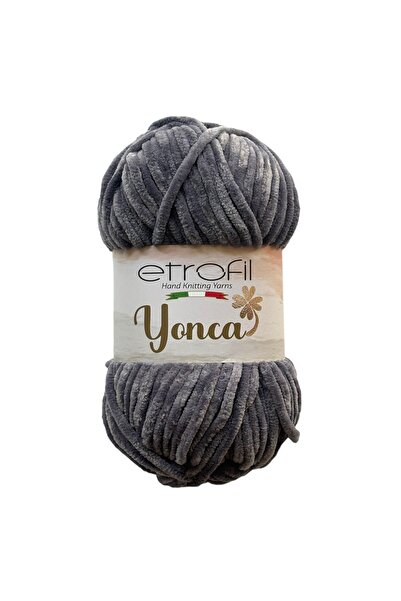 Etrofil Fir de tricotat Yonca Kadife Gri 100% Poliester 100g 120m (70952)