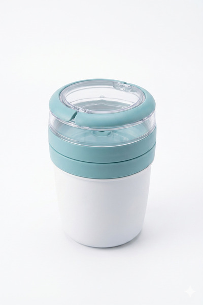 Emofom Mixmego Muesli Container 650 ml Yogurt Oat Storage Container Nutrition Container Soup Container with Carry Handle