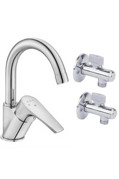 Eca Niobe Kuğu Boru Lavabo Batarya 054+2 Filtreli Ara Musluk