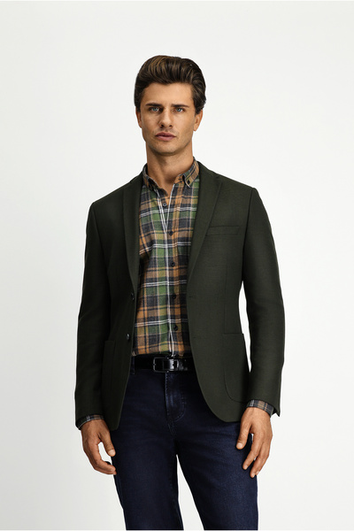 Kiğılı 7 Drop Super Slim Fit Eksra Dar Kesim Klasik Ceket