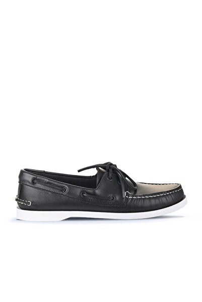 Bueno Shoes سياه ديري إركيك لوفر 11 م23299