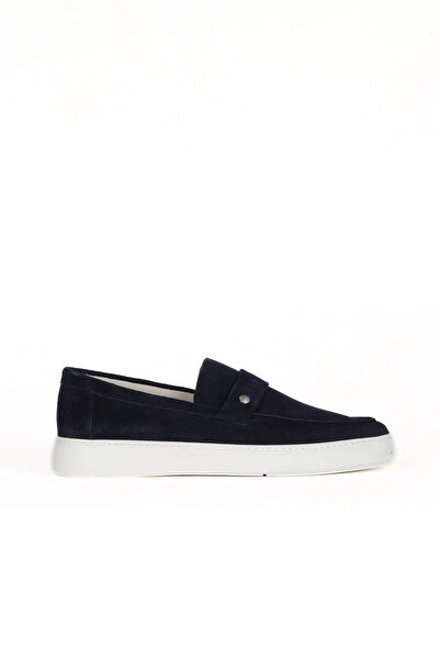 Bueno Shoes Navy Blue Suede Men's Casual Shoes 01Me9500