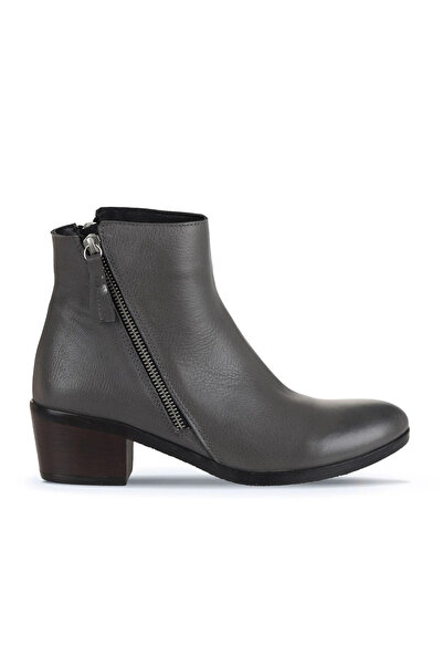 Bueno Shoes حذاء بكعب نسائي من الجلد باللون الرمادي 01wd1100