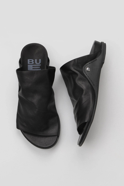 Bueno Shoes Papuci plati de dama din piele neagra 01wu7602
