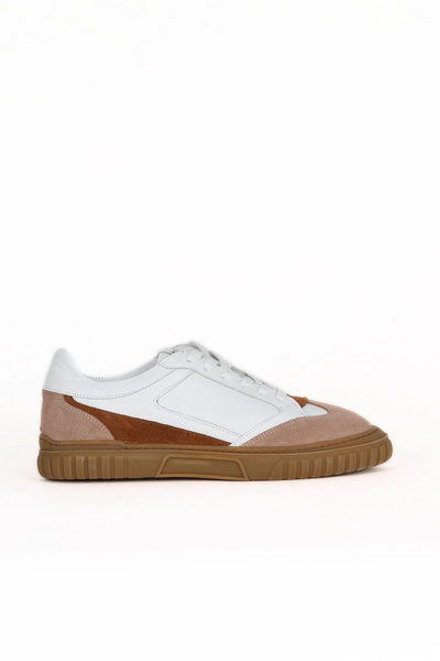 Bueno Shoes حذاء رياضي رجالي من الجلد باللون الأبيض الداكن 16ma8227