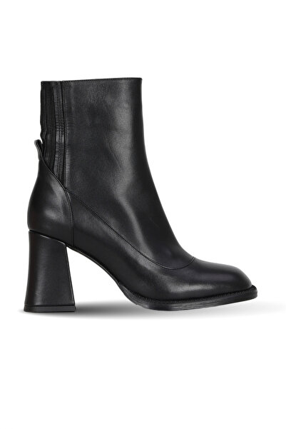 Bueno Shoes Black Leather Women's Heeled Boots 42Wb45401