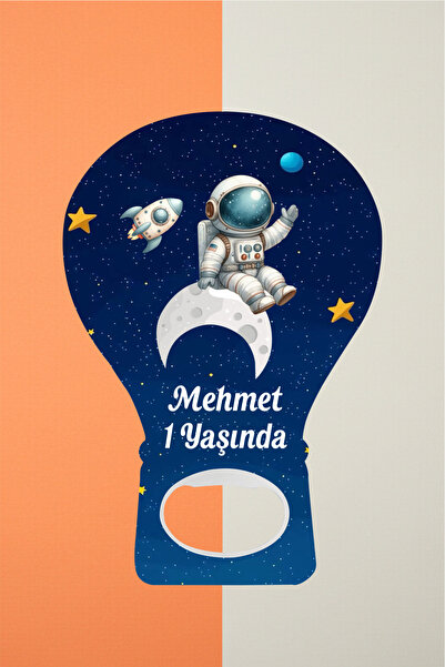 Newborn Space Themed Baby to Open 10 Magnet, Birthday, 1 Year Old Magnet Gift