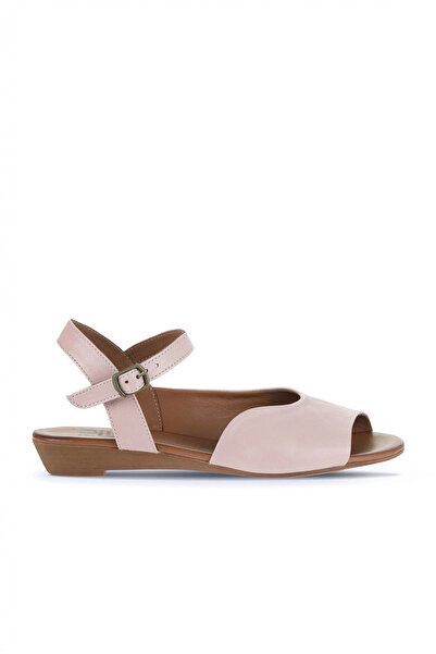 Bueno Shoes Γυναικεία φλατ σανδάλια από δέρμα Dusty Rose 01wa4402
