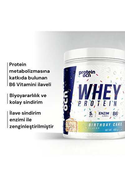 Proteinocean WHEY PROTEİN Birthday Cake - 400g - 16 servis