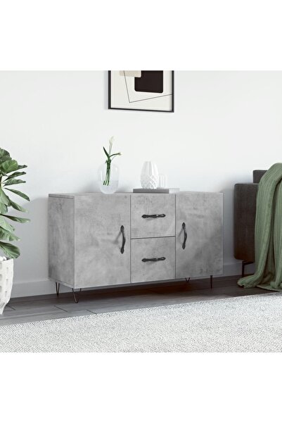Concept Servantă, gri beton, 100x36x60 cm, lemn compozit
