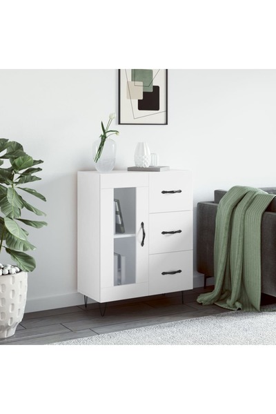 Concept Servantă, alb, 69,5x34x90 cm, lemn compozit