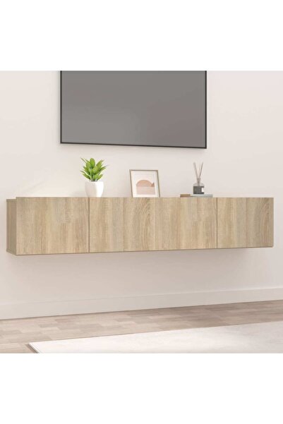 Concept Comode TV, 2 buc., stejar sonoma, 80x30x30 cm, lemn compozit