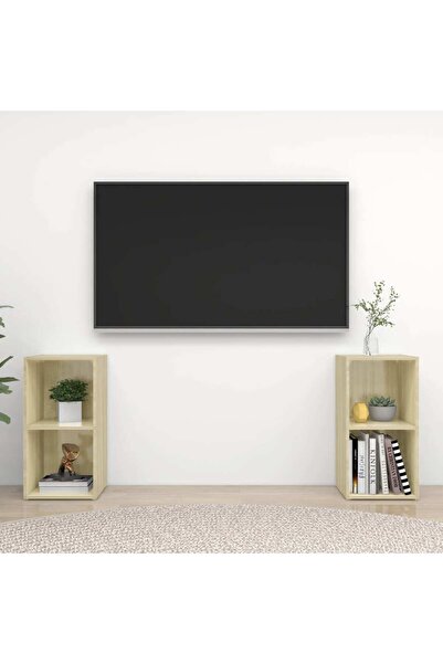 Concept Comode TV,2 buc., stejar Sonoma,72x35x36,5 cm, PAL