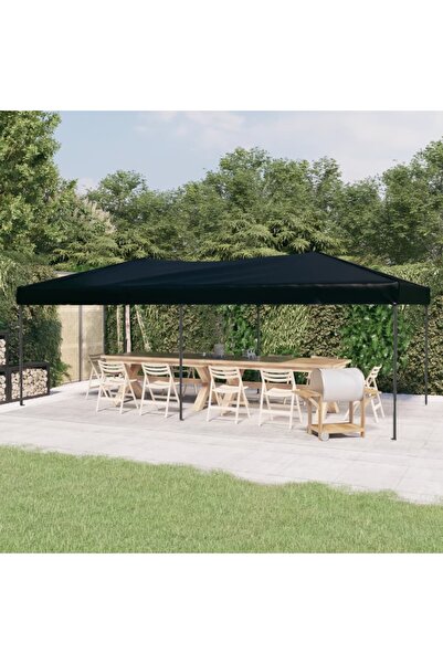 Concept Cort pliabil pentru petreceri, negru, 3x6 m