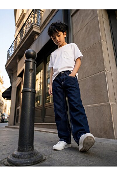 poozkids بنطلون جينز للأولاد واسع الساق