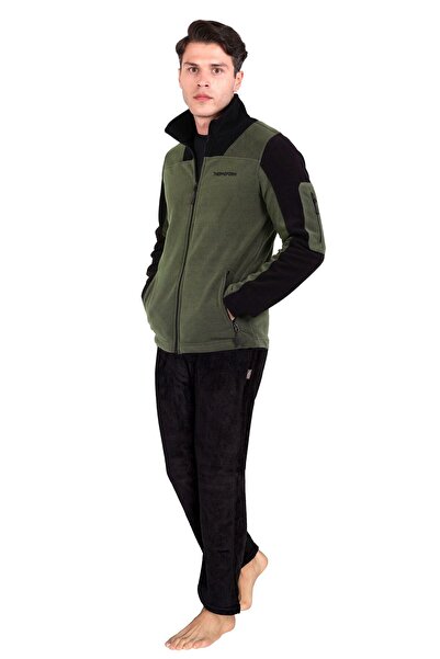 THERMOFORM Evo Pro Polar Thermal Men's Khaki-Black Jacket / Black Pants Track...