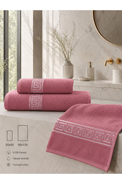 HOMERA HOME %100 Pamuk Velur 2’Li Banyo Havlu Seti