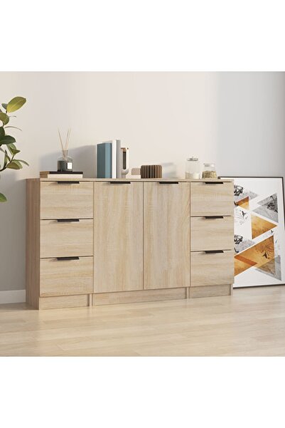 Concept Servante, 3 piese, stejar sonoma, lemn prelucrat