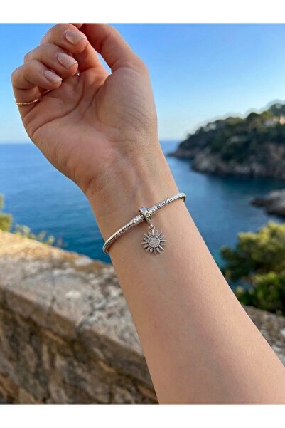 My Story Parlayan Güneş Kolye Gümüş Charm