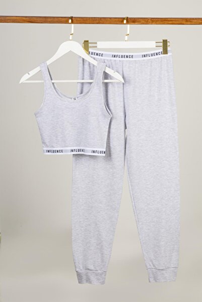 Dominant Kadın Grimelanj Askılı Crop Pijama 13372