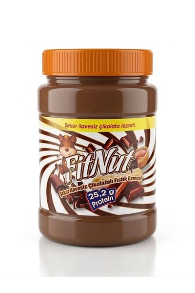 FitNut Fıstık Ezmesi Şekersiz Çikolatalı 800 gr