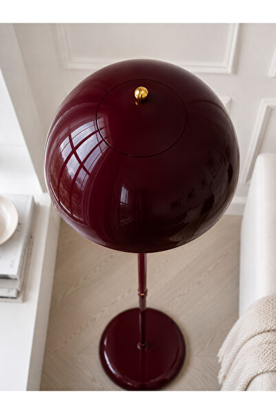 Luna Lighting Viyana Model Vişne Büyük Boy Bohem Lambader Metal Başlıklı Salon Yatak Odası Köşe Aydınlatma