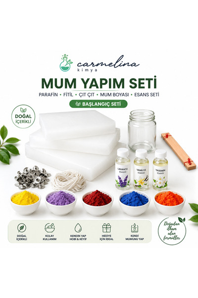 CARMELİNA Merve dilber Başlangıç Mum Yapim Setleri, Parafin- Mum Boyalari, Mu...