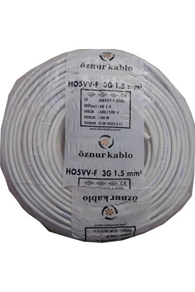 öznur kablo 3X1,50 mm TTR BAKIR KABLO 5MT