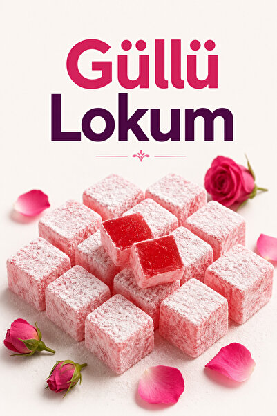 Şener Glikozsuz Lokum Gül Aromalı Lokum Güllü Lokum 250 gr