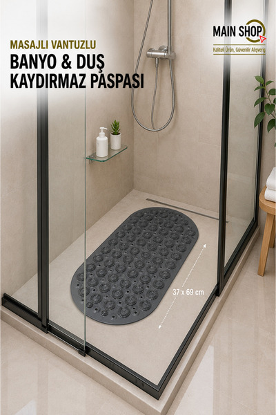 isgstore MAİN SHOP Ventuză din silicon pentru masaj, pentru baie și duș, anti...