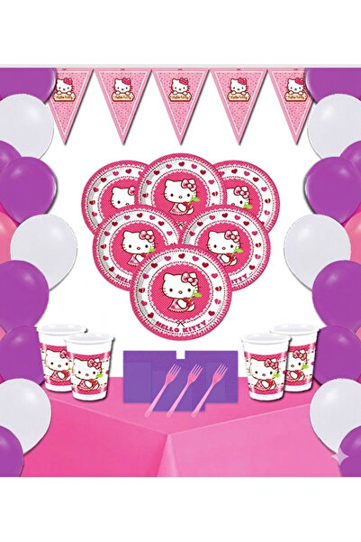 Yogi parti HELLO KITY 32 Pieces Birthday Party Supplies Set