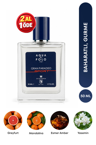 Aqua Di Polo 1987 Gran Paradiso Sport 50 ml Edp Herrenparfüm Apcn000507