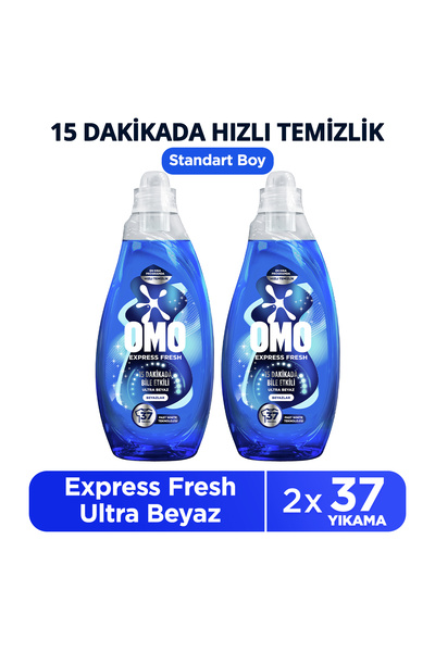 Omo Express Fresh Ultra Beyaz Sıvı Çamaşır Deterjanı 1480 ml x2