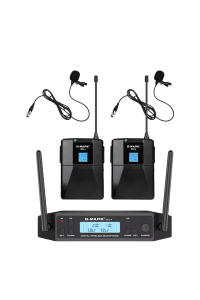 Choice ميكروفون لافالير لاسلكي 2lavalier-EU طراز G-MARK GD1.4 UHF احترافي مع ...