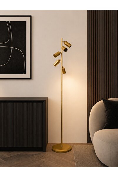 avizade SOLVİA LAMBADER Modern Eskitme Metal 5 Başlıklı Lambader | Ayarlanabi...