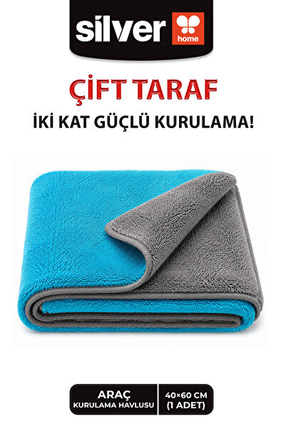 SİLVER HOME Lamine 40×60 Cm Ekstra Kalın Çift Yüzlü Süper Emici Araç Kurulama...