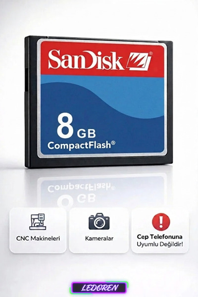 SanDisk بطاقة ذاكرة فلاش مدمجة سعة 8 جيجابايت