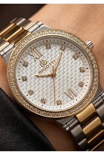 Bigotti Raffinato Silver and Gold Stainless Steel Watch for Women BG.1.10655-4