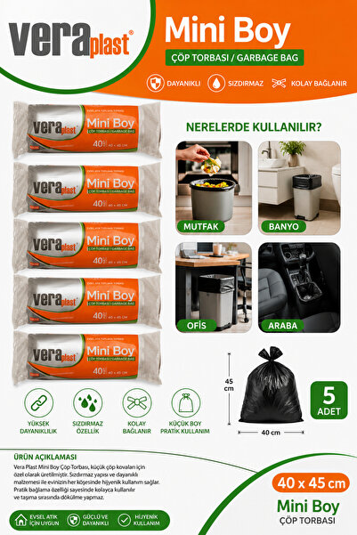 veraplast MİNİ BOY ÇÖP POŞETİ