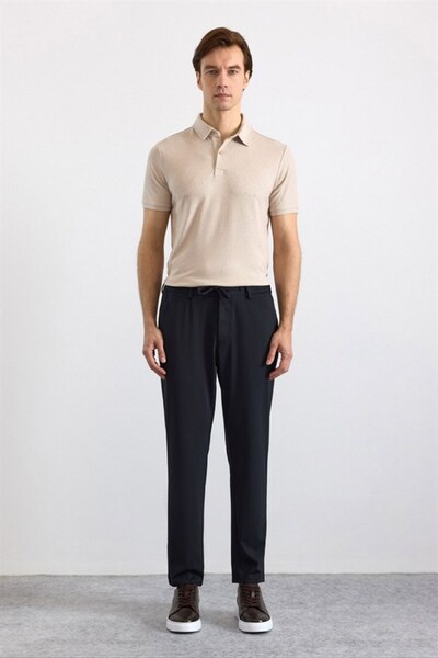SÜVARİ Siyah Slim Düz Jogger Pantolon